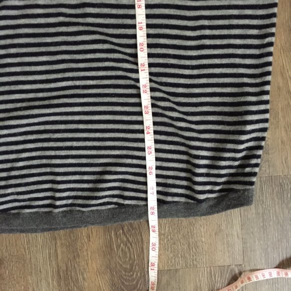 Joie V-Neck Stripe Wool Blend Tunic Sweater - Picture 8 of 8